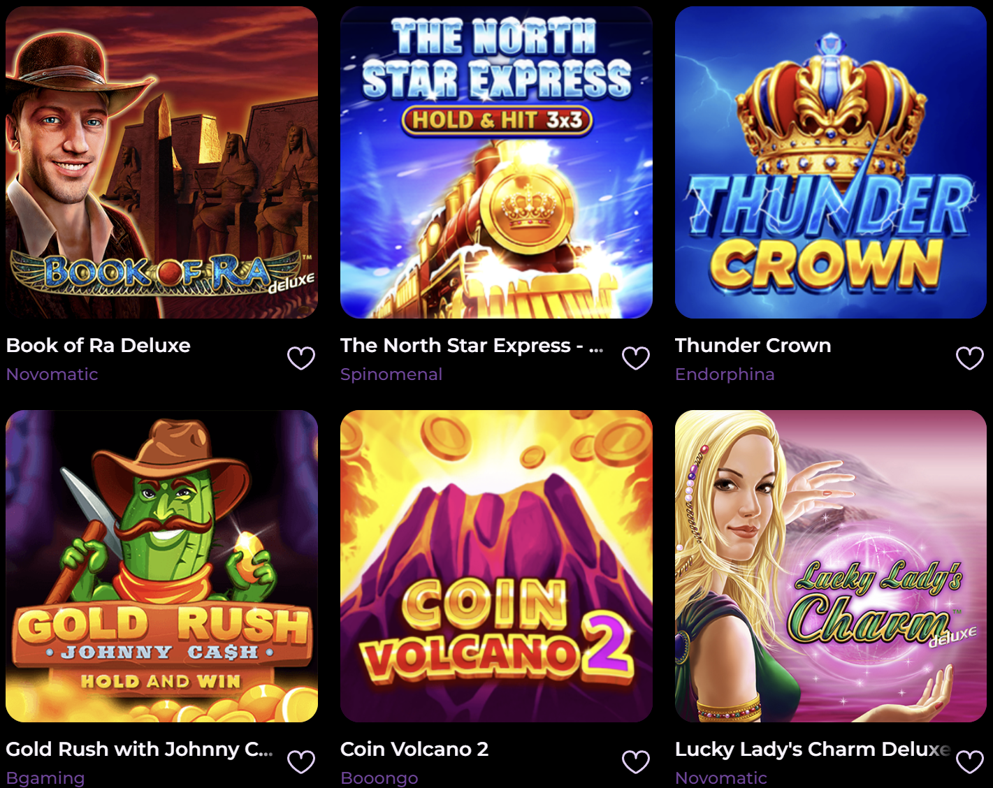 Spin Mama Games Selection